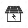solar panel smart house home technology  icon. Isolated and flat vecctor illustration
